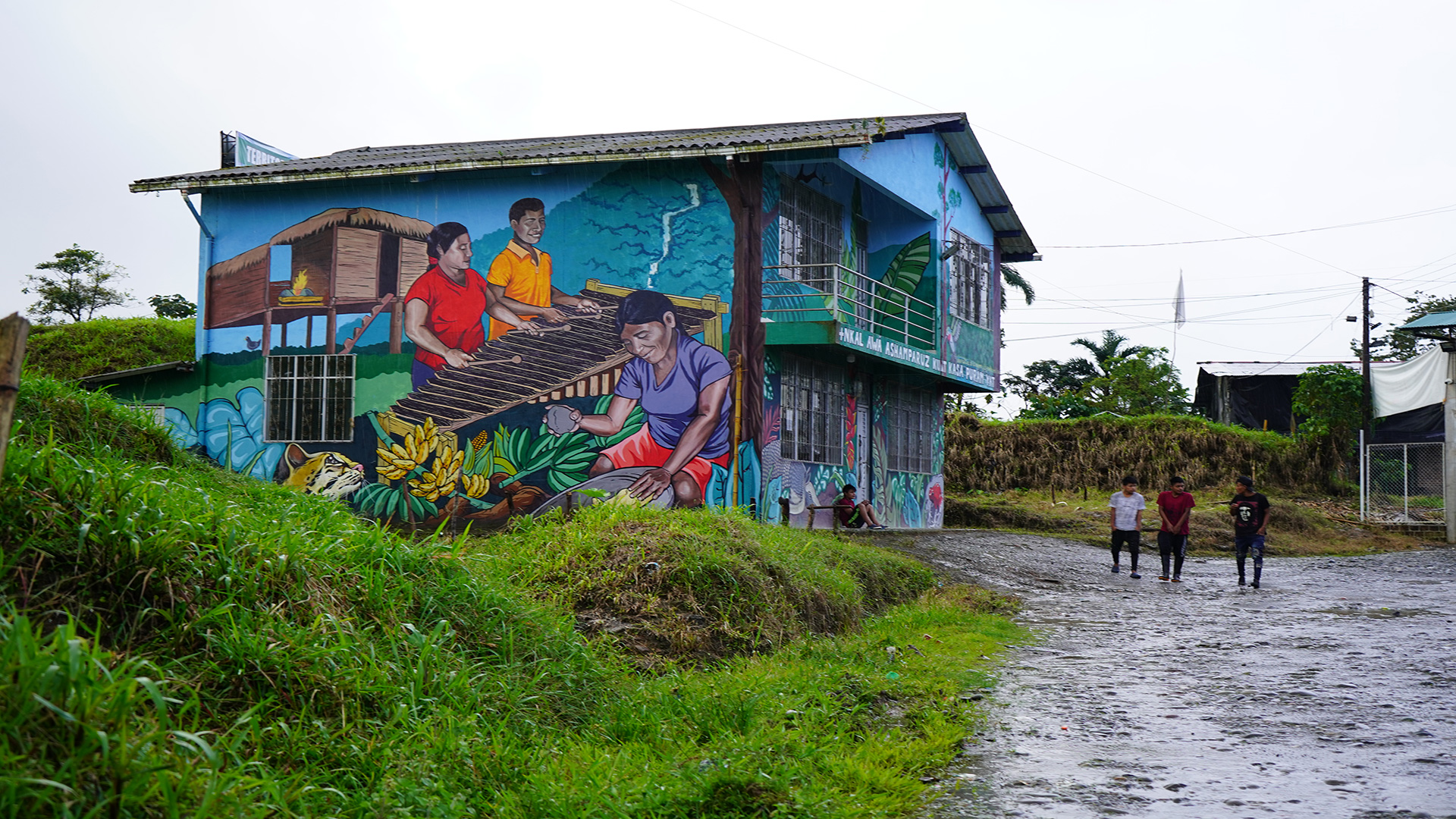 Casa de la mujer indígena Awá en El Diviso, Resguardo Tortugaña Telembí, Nariño.