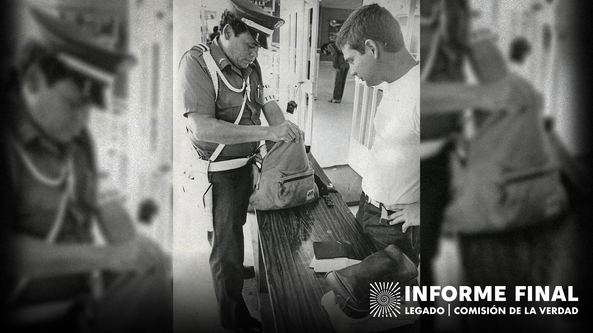 Revisión de equipaje a pasajeros, aeropuerto Alfonso Bonilla Aragón (1983)