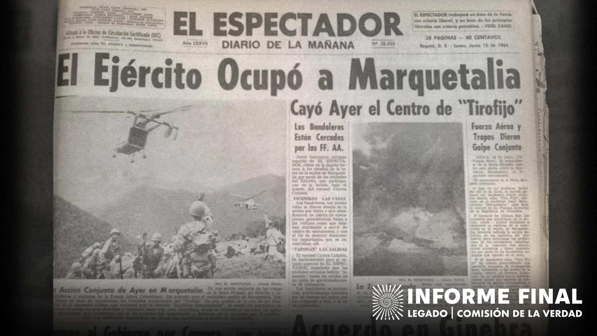 Aparte del titular de el espectador Marquetalia