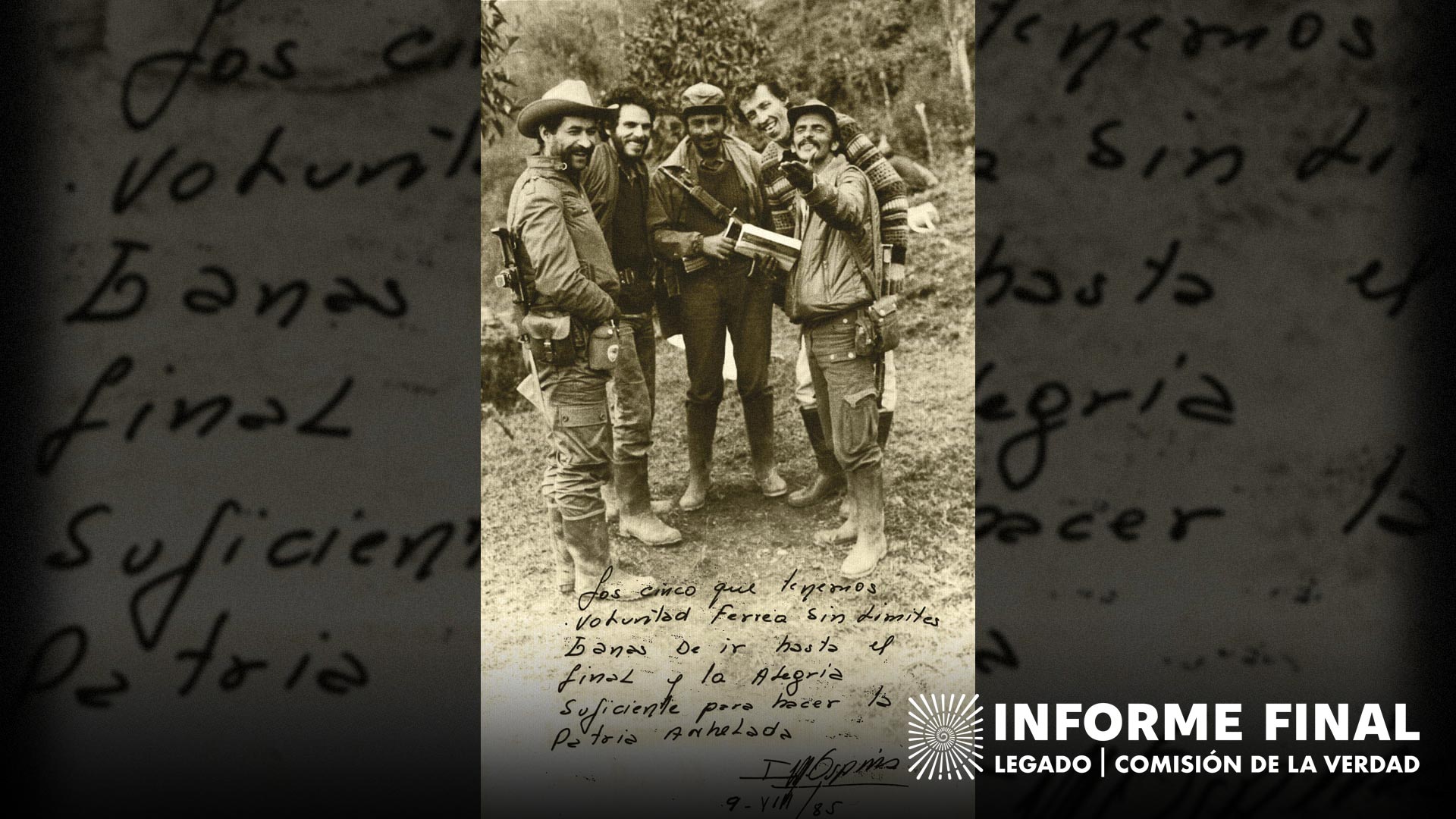 Última fotografía del Comando Superior del M-19