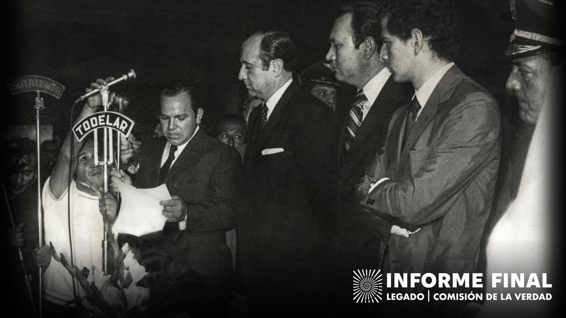 Presidente Misael Pastrana Borrero y Luis Carlos Galán.